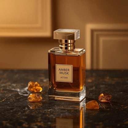 Amber Musk Attar – Long Lasting Perfume Oil (12ml) - saffar-e-ittar
